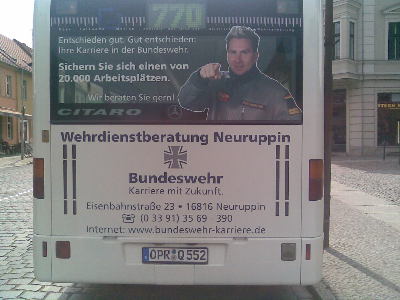 Bundeswehrwerbung in der Region